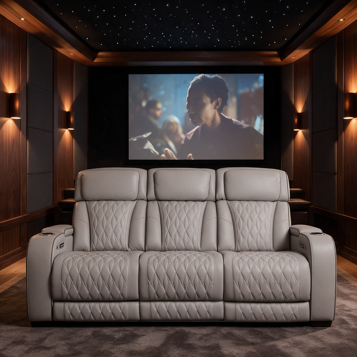 Boyington Gray Power Reclining Sofa