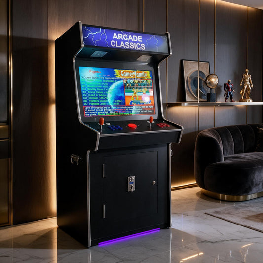 Full-Size Commercial-Grade 2-Player Upright Standup Arcade Machine With 4500 Classic Games And 2 Shooting Guns