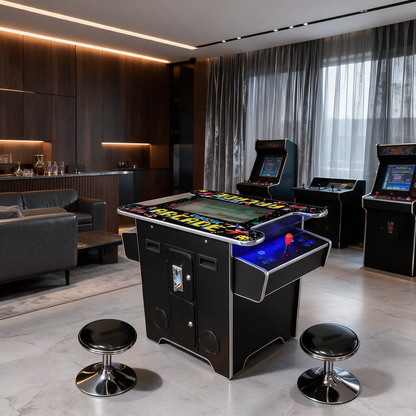 Full-Size Commercial-Grade 2-Player Retro Arcade Machine With 60 Games And Stools