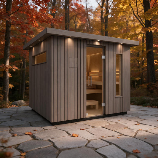 Kohler C2 Outdoor Weathered Gray Spruce Sauna Kit