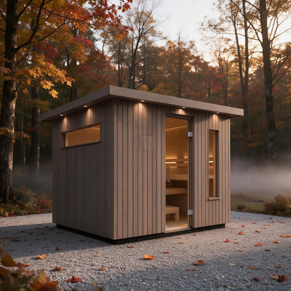 Kohler C2 Outdoor Weathered Gray Spruce Sauna Kit