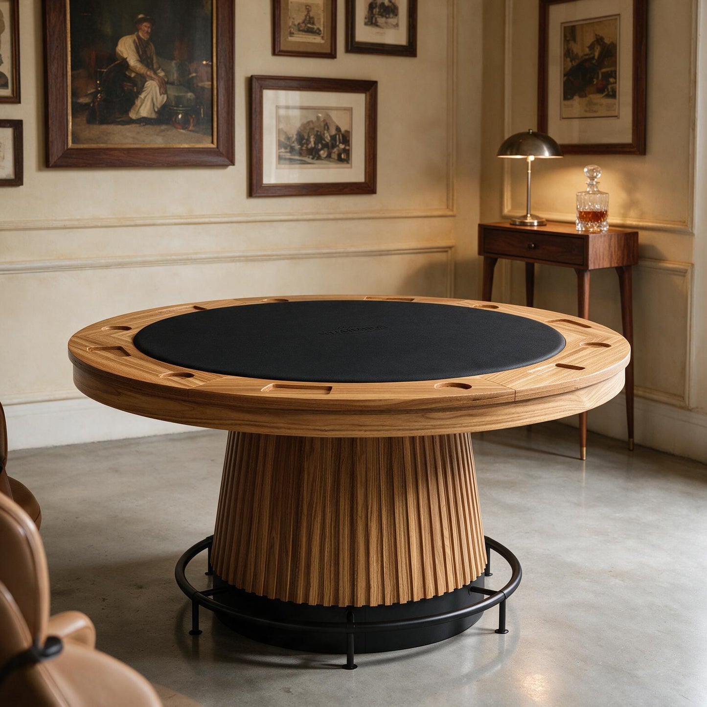 Black Footrail  60" Table Brown