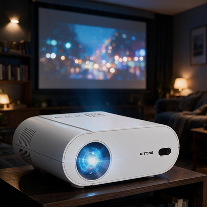 Projector 4K Android with Dual Wifi 6 and Bluetooth Auto Keystone Auto Focus Home Theatre HD Native 1080P Outdoor Movie