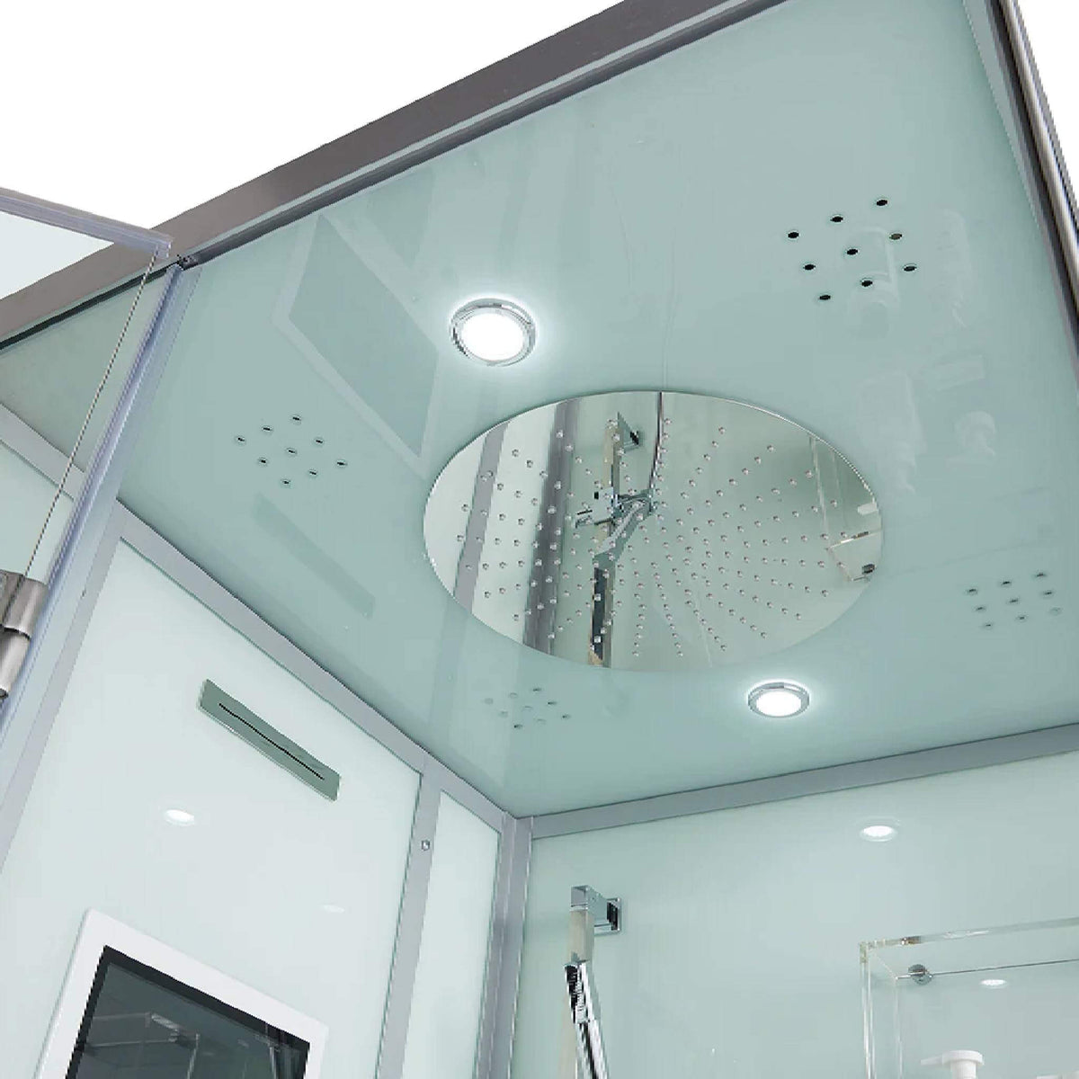 Maya Bath Platinum Arrezo Steam Shower With Rainfall Ceiling Shower