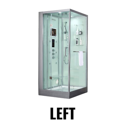 Maya Bath Platinum Arrezo Steam Shower With Rainfall Ceiling Shower
