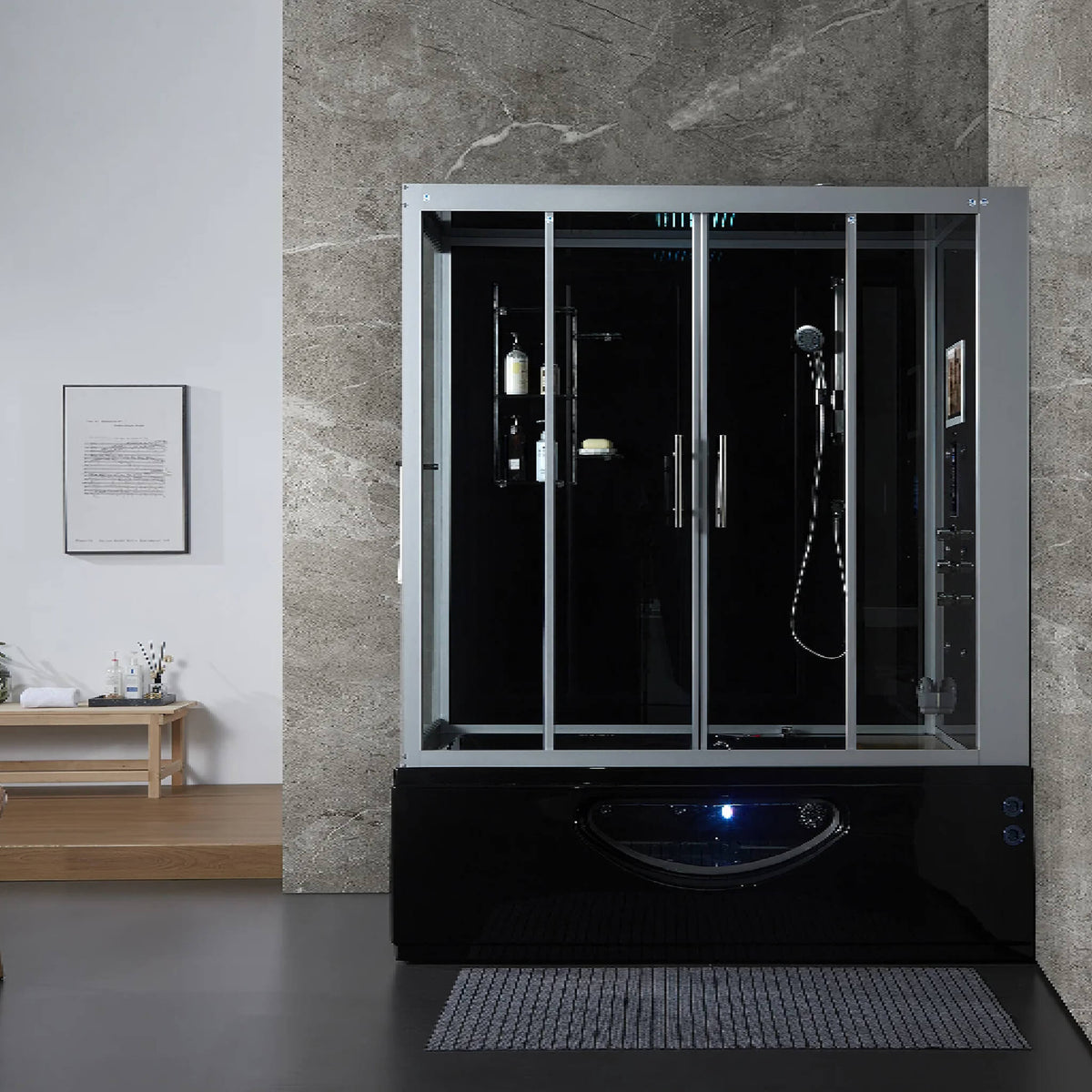 Maya Bath Platinum Catania Steam Shower With 6 Acupuncture Jets