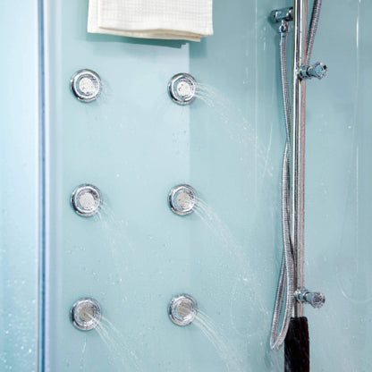 Maya Bath Platinum Comfort Steam Shower With Whirlpool Bathtub