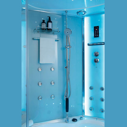 Maya Bath Platinum Comfort Steam Shower With Whirlpool Bathtub