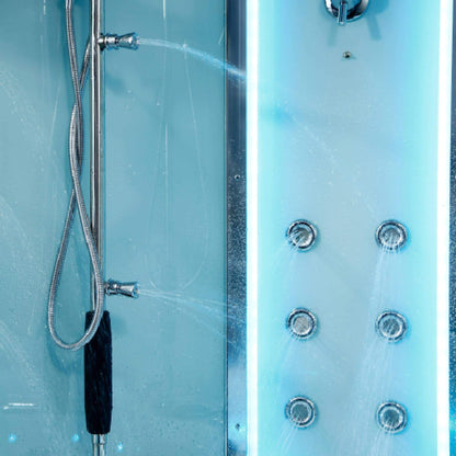 Maya Bath Platinum Comfort Steam Shower With Whirlpool Bathtub