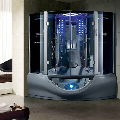 Maya Bath Valencia Steam Shower Massage Bathtub With LCD TV