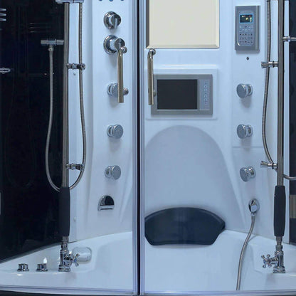 Maya Bath Valencia Steam Shower Massage Bathtub With LCD TV