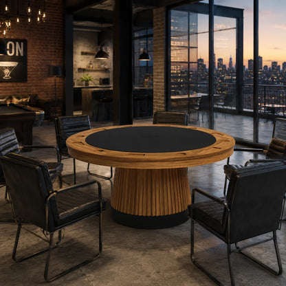 Poker Table Dining Top 60" Walnut