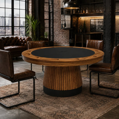 Poker Table Dining Top 60" Walnut