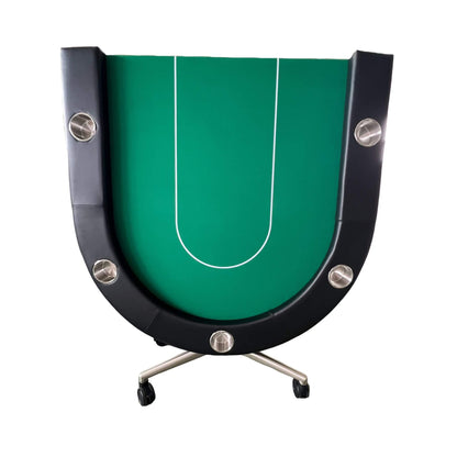 Premium 94-Inch Foldable 10-Player Poker Table With Wheels