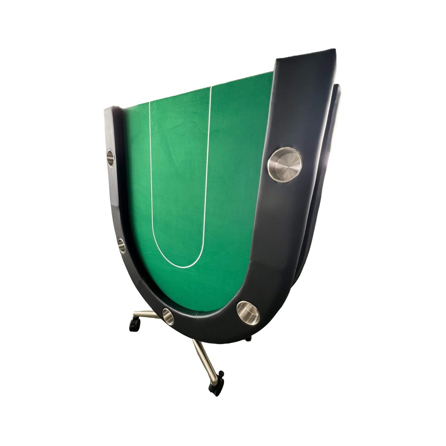 Premium 94-Inch Foldable 10-Player Poker Table With Wheels