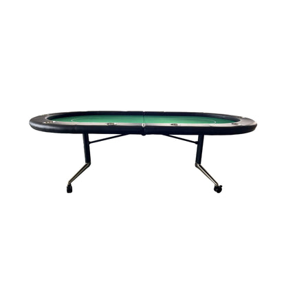 Premium 94-Inch Foldable 10-Player Poker Table With Wheels