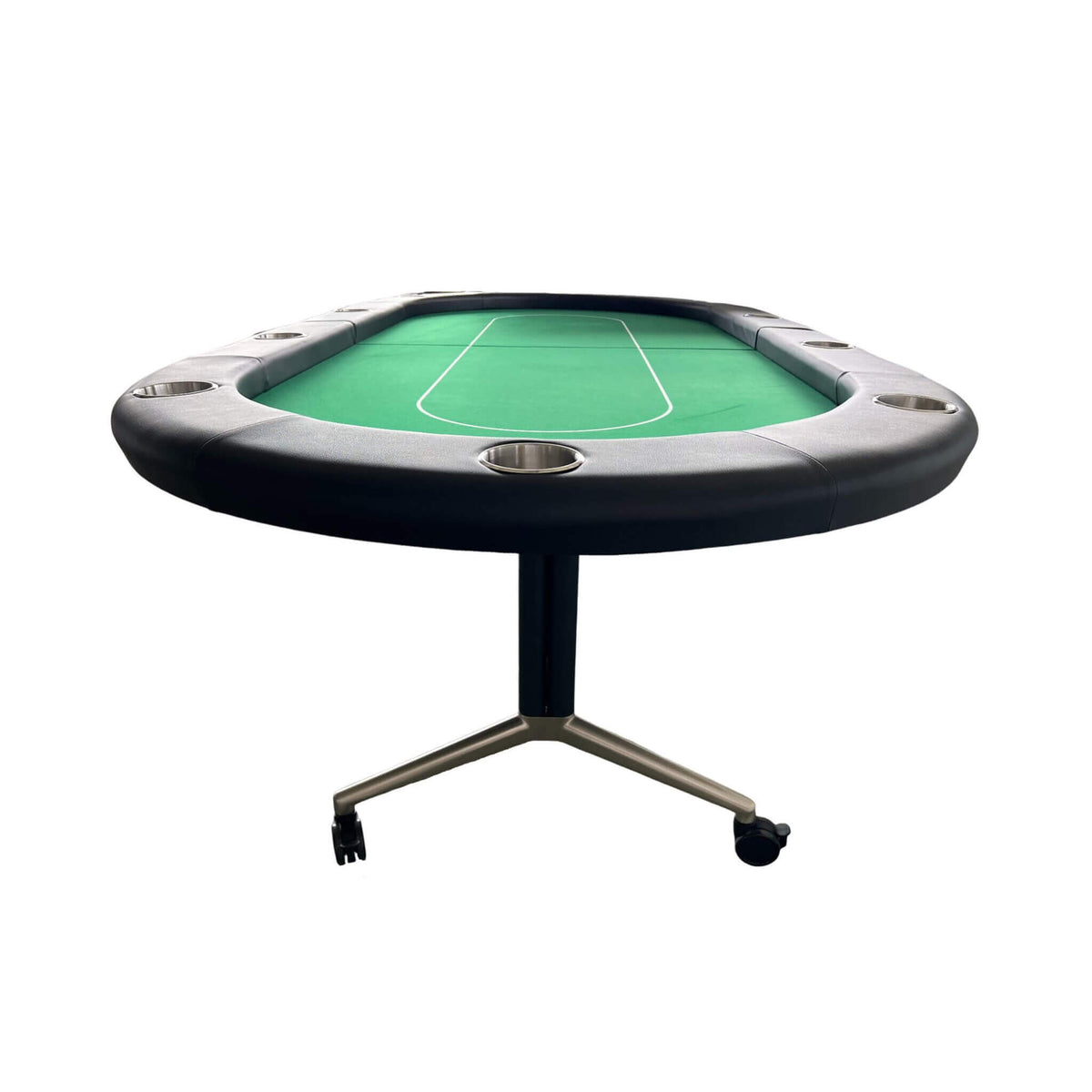 Premium 94-Inch Foldable 10-Player Poker Table With Wheels