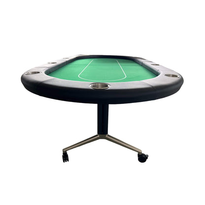 Premium 94-Inch Foldable 10-Player Poker Table With Wheels