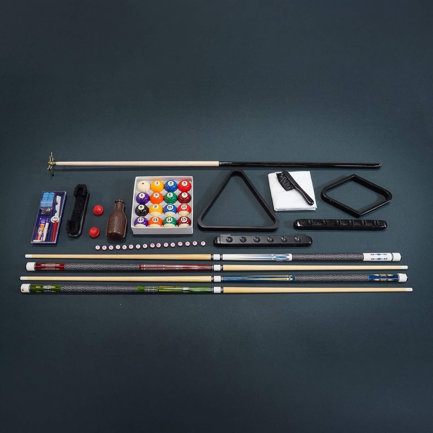 8FT Premium Professional Regal Slate Modern Graphite Solid Wood Billiard Pool Table Wtih Custom Table Cloth