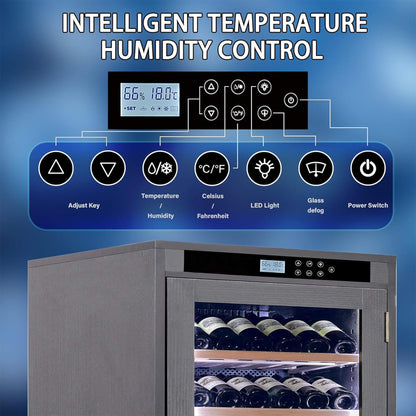 Nuvia 102-Bottle Smart Temperature-Controlled Multi-Tier Wine Cabinet For Home And Bar