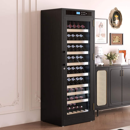 Nuvia 102-Bottle Smart Temperature-Controlled Multi-Tier Wine Cabinet For Home And Bar