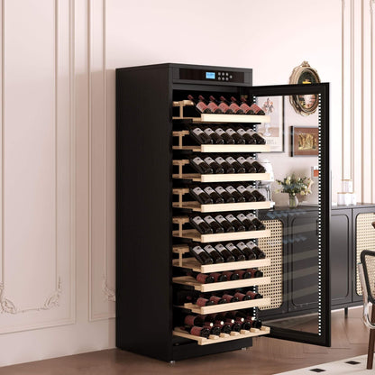 Nuvia 102-Bottle Smart Temperature-Controlled Multi-Tier Wine Cabinet For Home And Bar