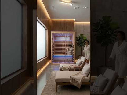 Thermora Vapor Luxury 2-Person Canadian Hemlock Wood Far Infrared Home Sauna