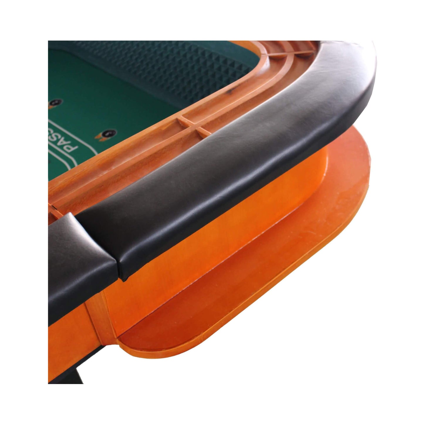 Professional 12FT Craps Table With Full Drink Rail And Padded Rim Cover