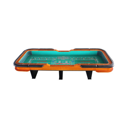 Professional 12FT Craps Table With Full Drink Rail And Padded Rim Cover