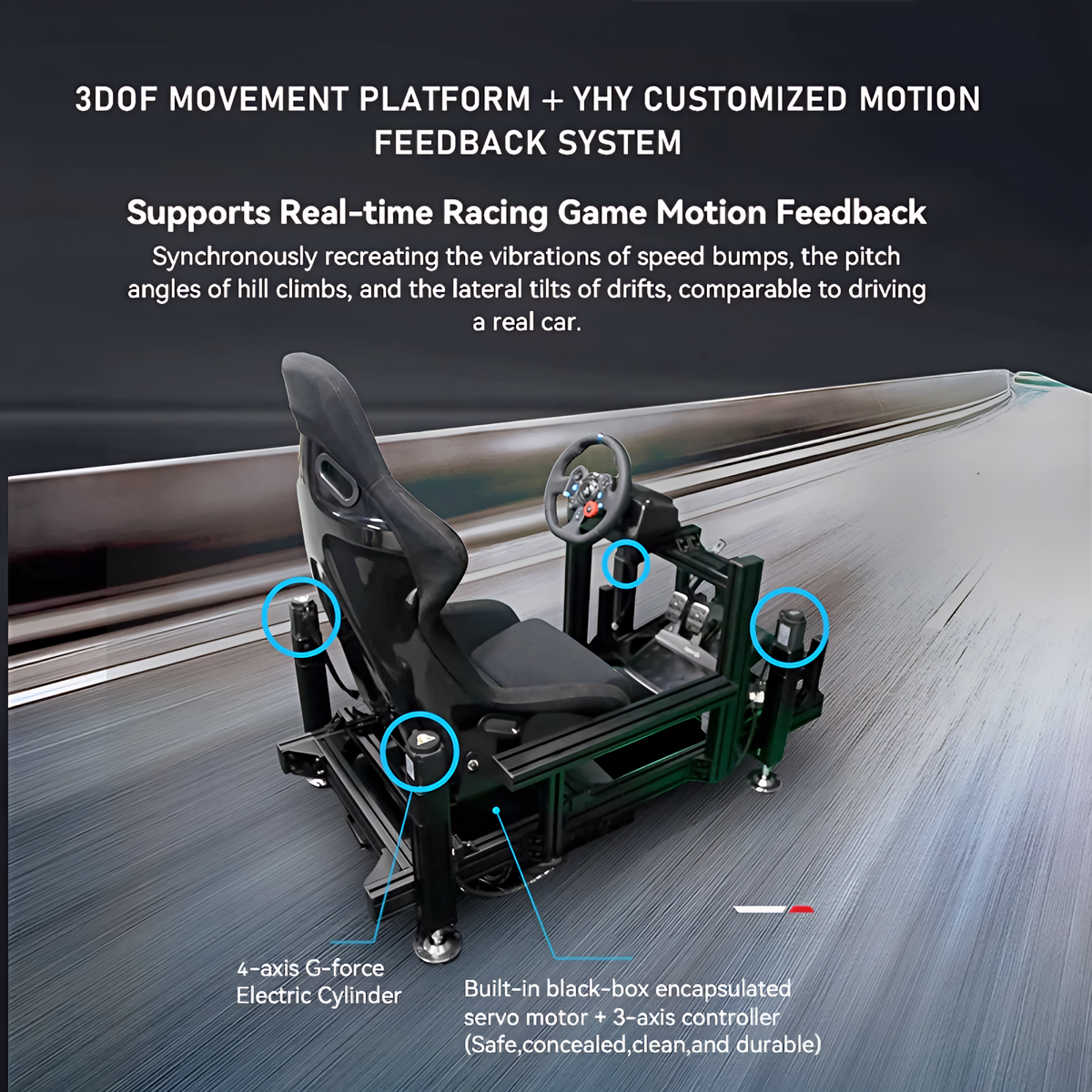 YHY Racing Cockpit Simulator Full Racing Movement