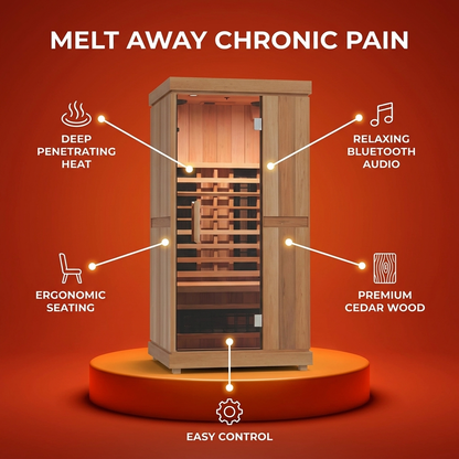 Finnmark FD-1 Full Spectrum 1-Person Home Infrared Sauna With Bluetooth Audio