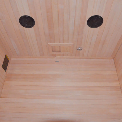 Thermora Alpine Premium 2-Person 3KW Hemlock Wood Sauna With LED Wall Light