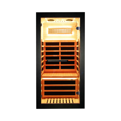 Thermora Solara Single-Person Chilean Pine Infrared Sauna Cabin