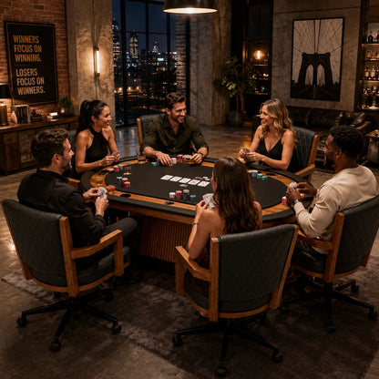 Prohibition Series Texas Hold'em Table Walnut