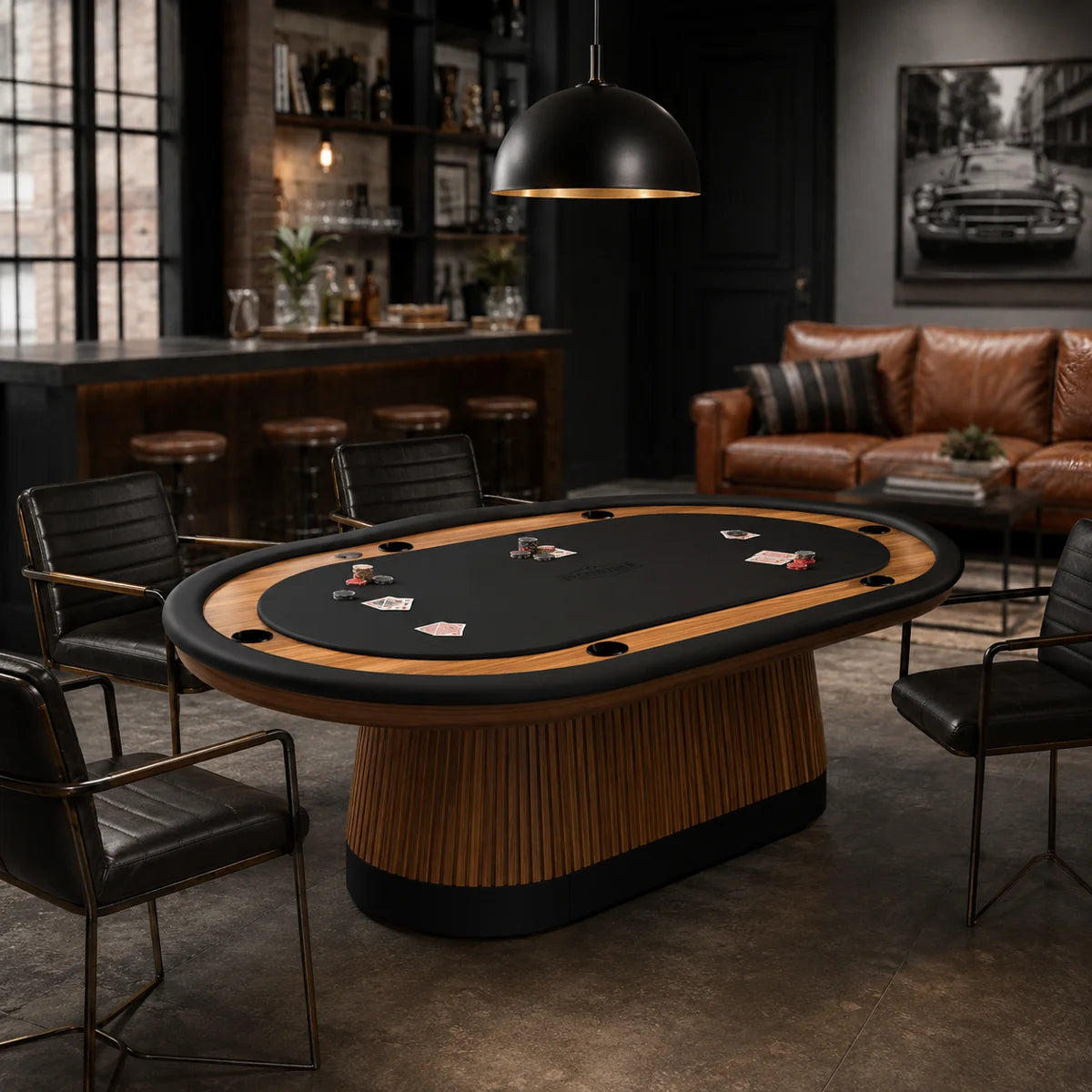 Prohibition Series Texas Hold'em Table Walnut