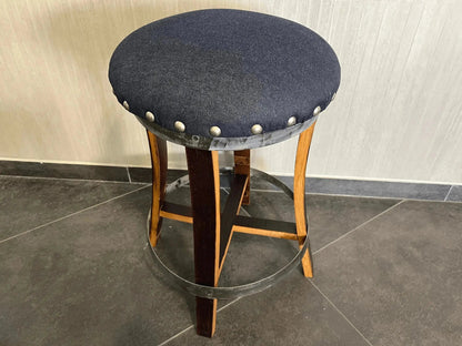 Whiskey & Wine Barrel Bistro Pub Set — Glass Top, Foot Rail - Pub Set