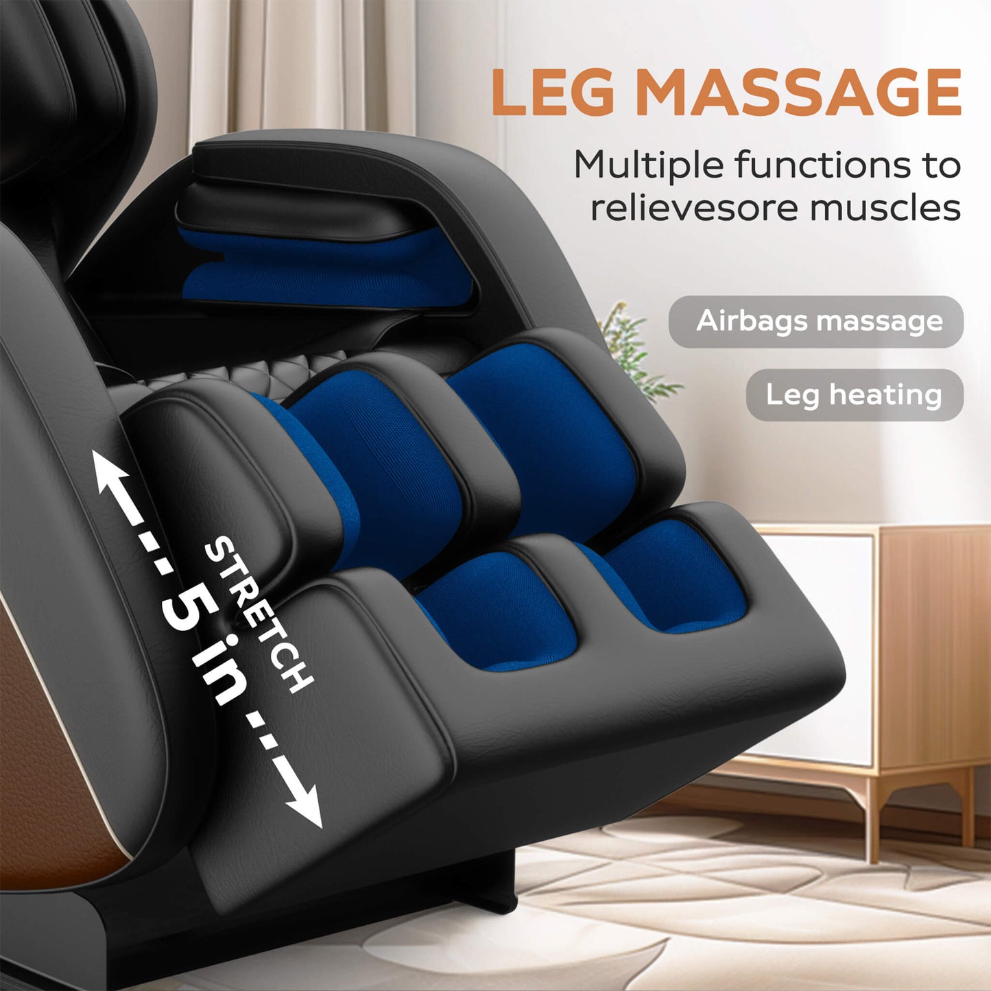 Airvana Sovereign Zero-Gravity Massage Chair With Six Massage Rollers